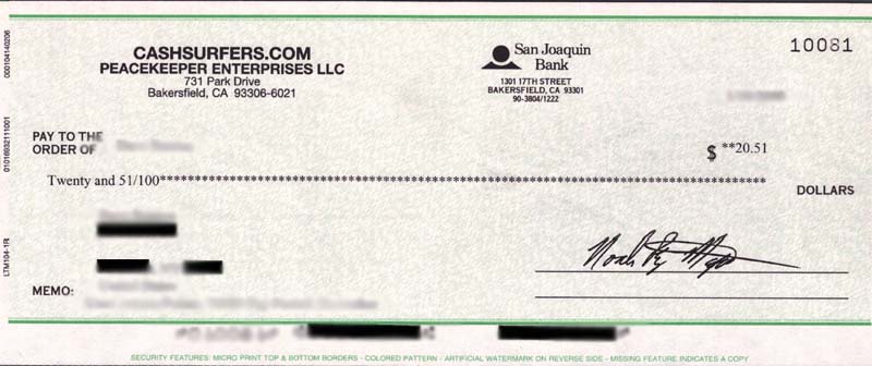 Cashsurfers Check